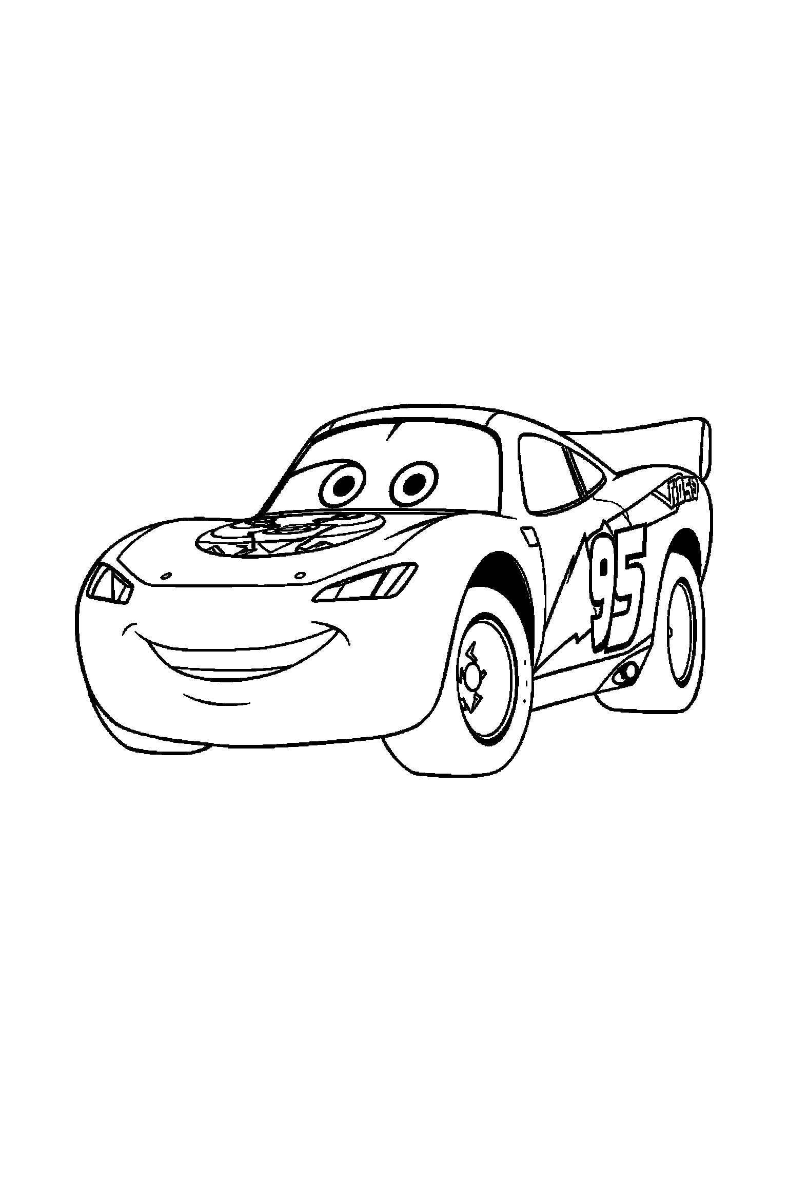 Coloriage Cars gratuit à imprimer : Martin qui danse sans décor compliqué