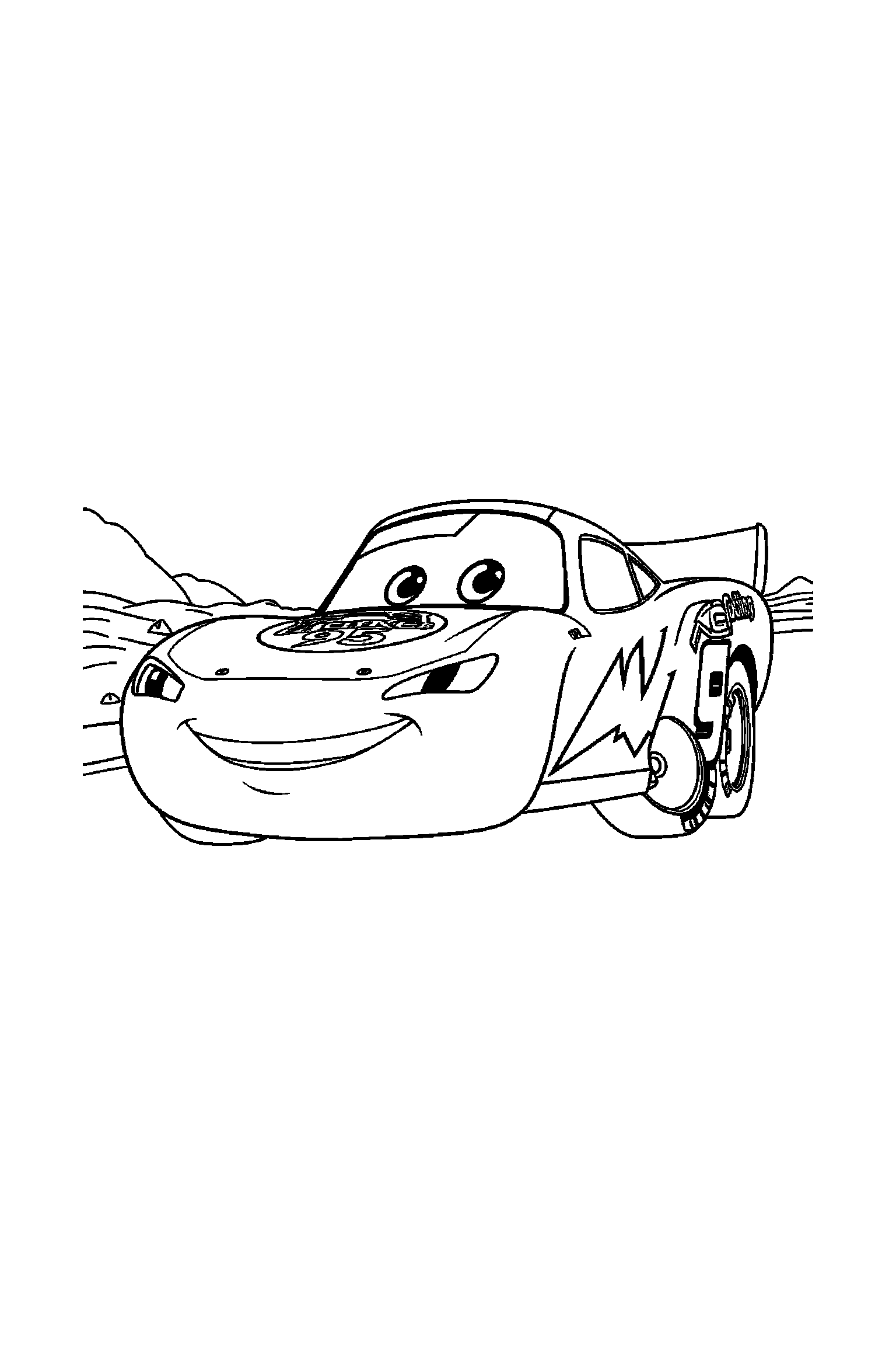 Coloriage Cars gratuit à imprimer : Martin qui prépare une activité
