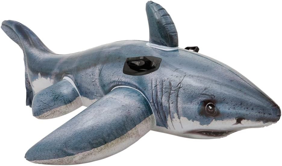 Bouée à chevaucher Grand Requin Blanc Intex 173x107 cm