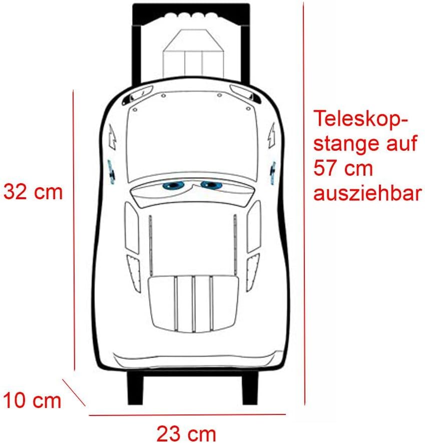 Sac à dos à roulettes Cars 3 3D rouge 31 cm – Image 5