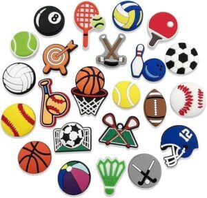 Lot de 23 pins PVC colorés pour chaussures à trous enfant