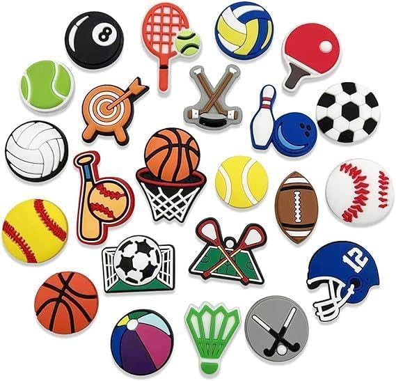 Lot de 23 pins PVC colorés pour chaussures à trous enfant