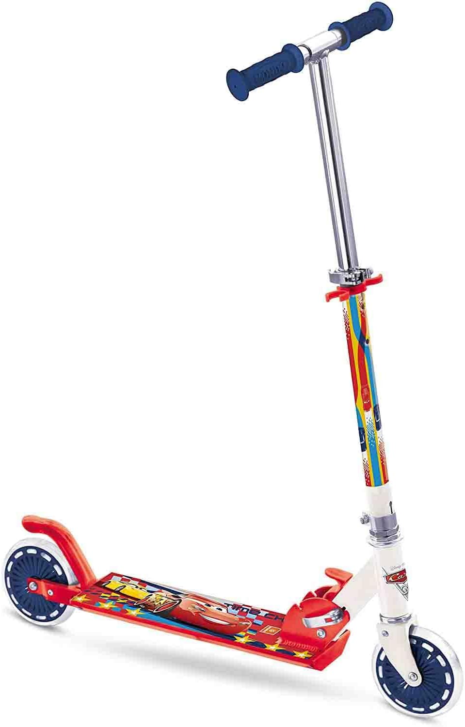 Trottinette 2 roues pliable Cars en aluminium avec guidon réglable