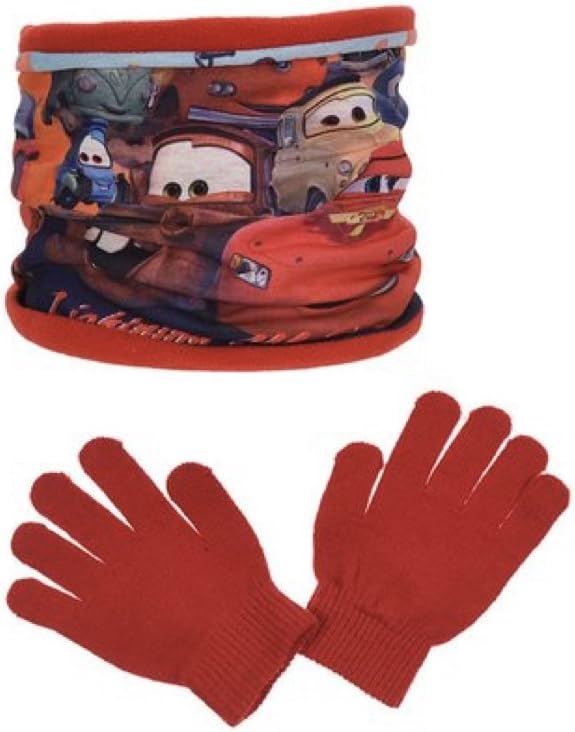 Ensemble rouge cache-cou et gants Cars 3