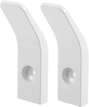 Crochets muraux blancs adhésifs en aluminium pour camping-car, lot de 2