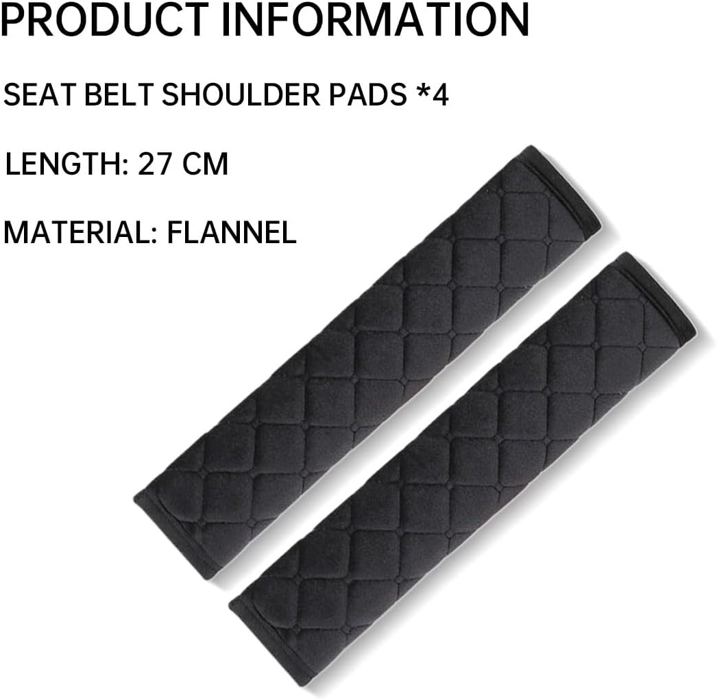 Protège-ceintures noires en microfibre, lot de 4, 27 cm – Image 2