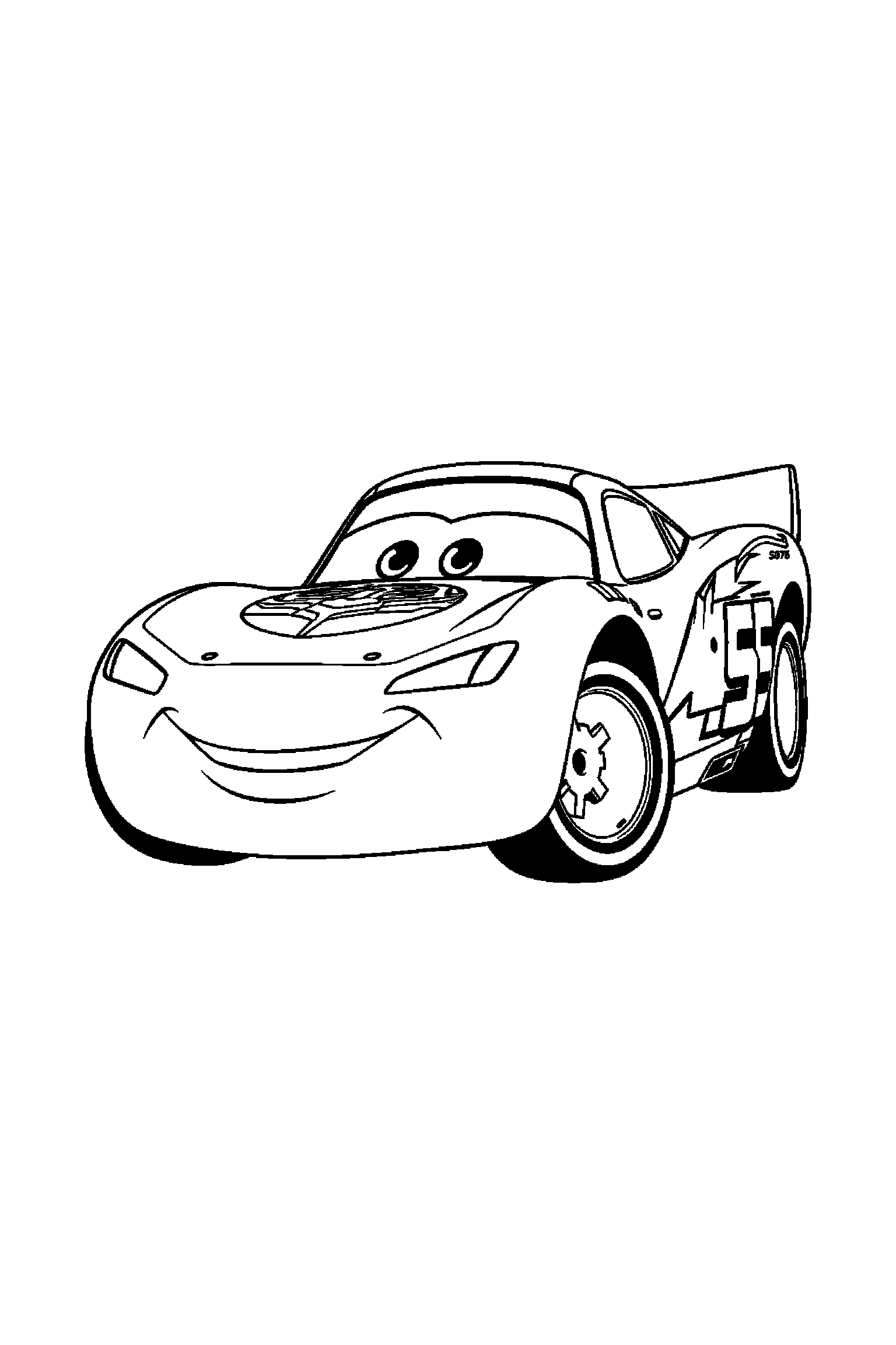 Coloriage Cars gratuit à imprimer : Martin au centre avec scène détaillée de un garage