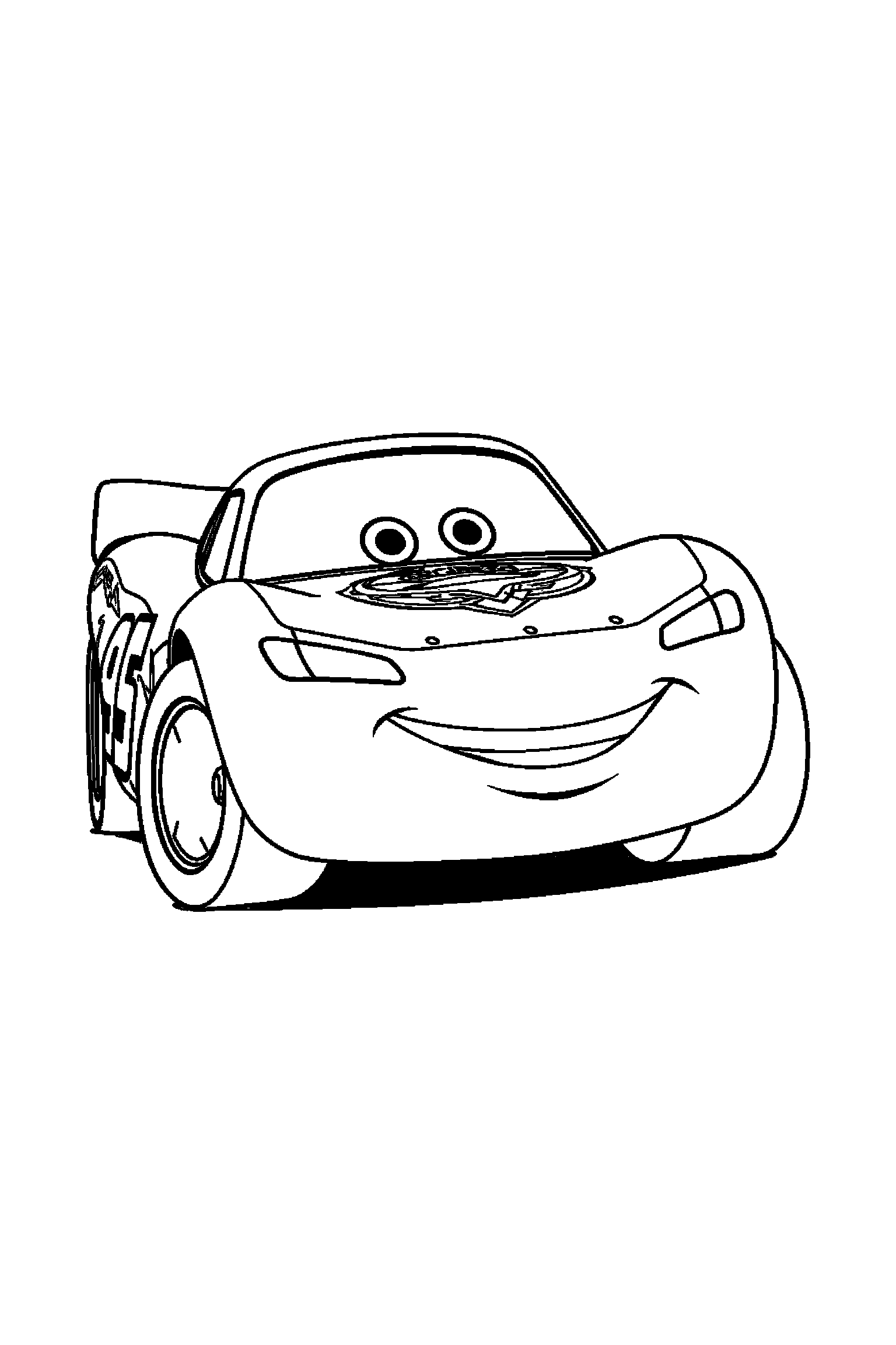 Coloriage Cars gratuit à imprimer : motif difficile de éclairs autour de Sally