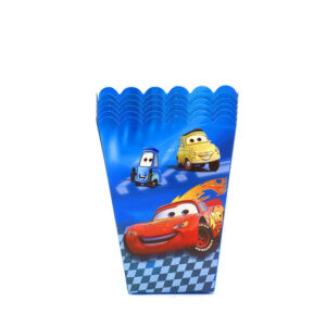 Boîtes à popcorn Cars pour anniversaire, lot de six