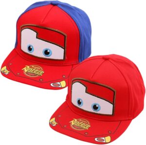 Casquettes enfant Cars McQueen réglables, lot de 2