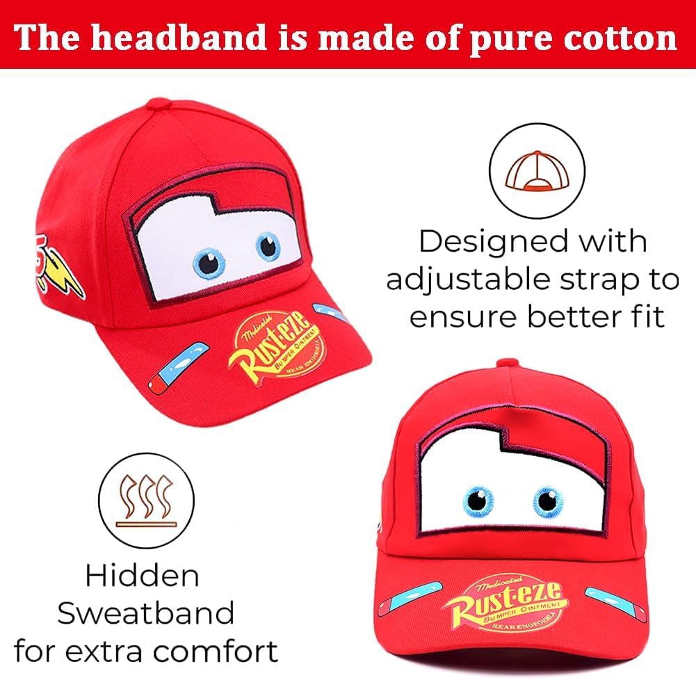 Casquette enfant Cars McQueen à visière ajustable – Image 3