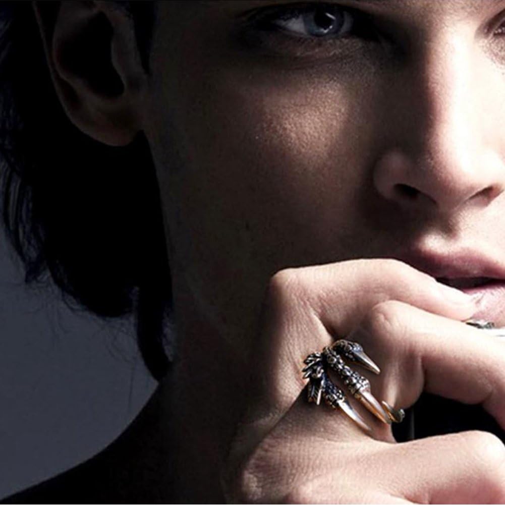 Bague ouverte Alondra Dragon à griffes pour homme – Image 3