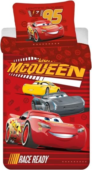 Parure de lit enfant Cars Ready en 100% coton avec taie 50X70cm