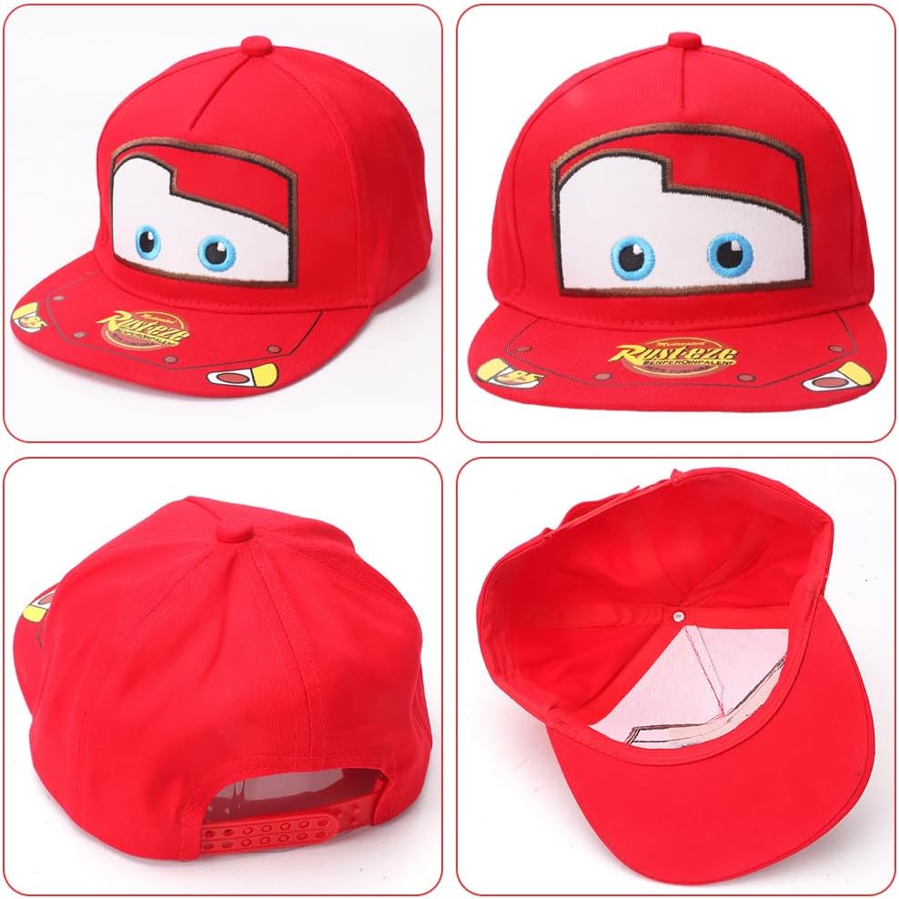 Casquette Cars enfant ajustable à bord plat style animé – Image 4