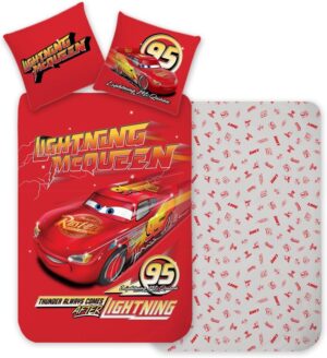 Parure de lit réversible Disney Cars Lightning McQueen 140x200 cm