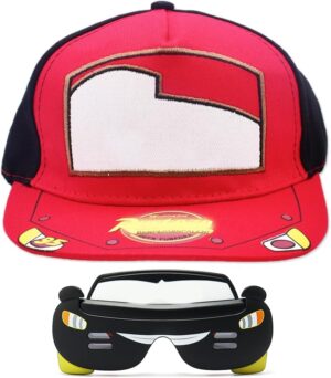 Ensemble 2 pièces Cars Lightning noir avec casquette enfant et lunettes de soleil