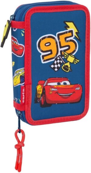 Trousse scolaire Cars Racing bleu marine avec 29 outils