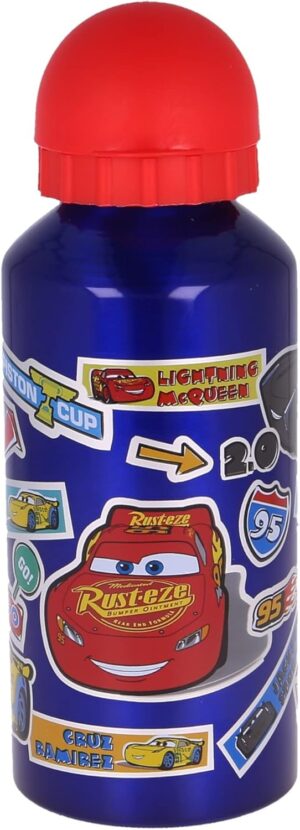 Gourde enfant Cars en aluminium 400 ml Autocollants Voitures