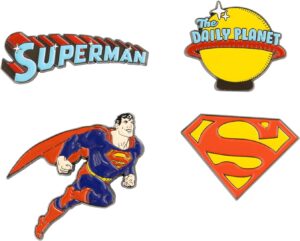 Pack de 4 pins Superman style vintage