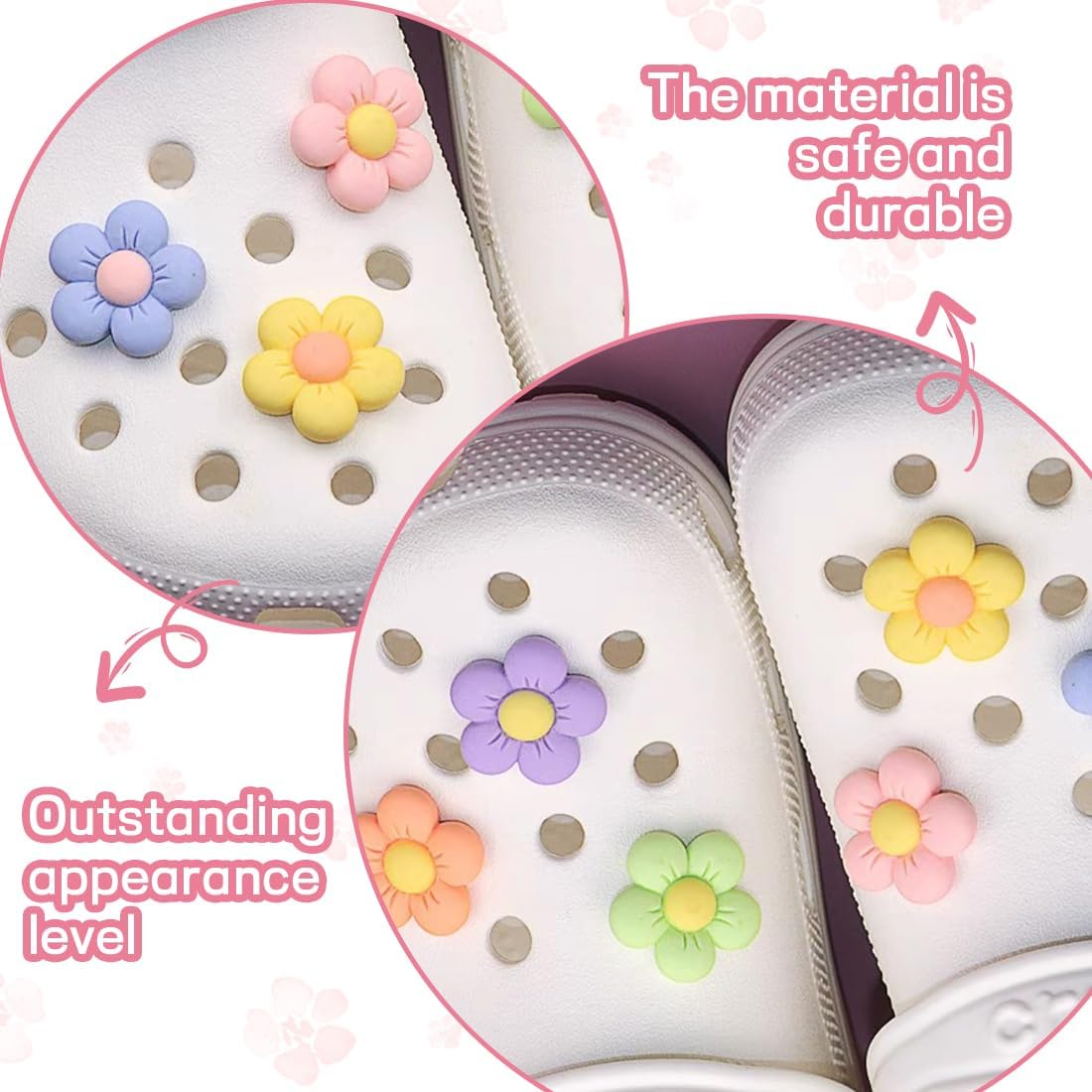 Breloques fleurs pour Crocs, lot de 14 accessoires pour filles – Image 3
