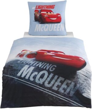 Parure de lit Cars en flanelle 100 % coton, 135 x 200 cm