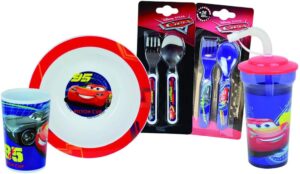Set repas enfant Disney Cars 5 pièces réutilisable