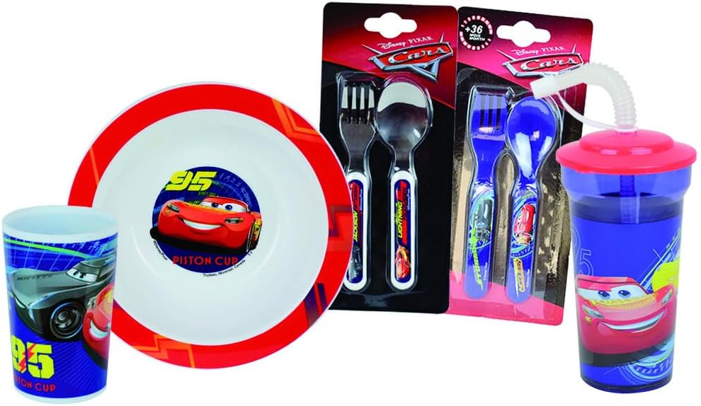 Set repas enfant Disney Cars 5 pièces réutilisable