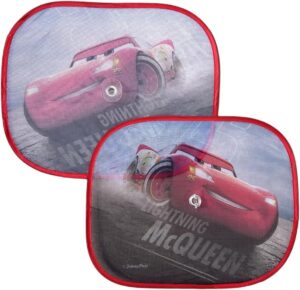 Paire de pare-soleil latéraux Disney Cars avec Flash McQueen 44 x 35 cm