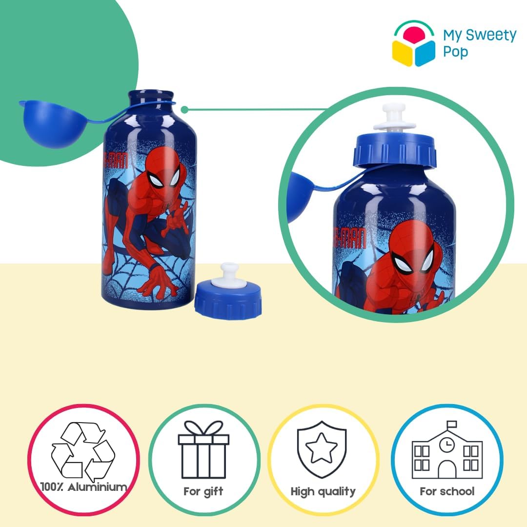 Gourde enfant Spiderman en aluminium 500 ml – Image 4