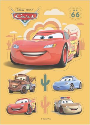 Décoration comestible Cars Lightning McQueen en azyme découpée A5