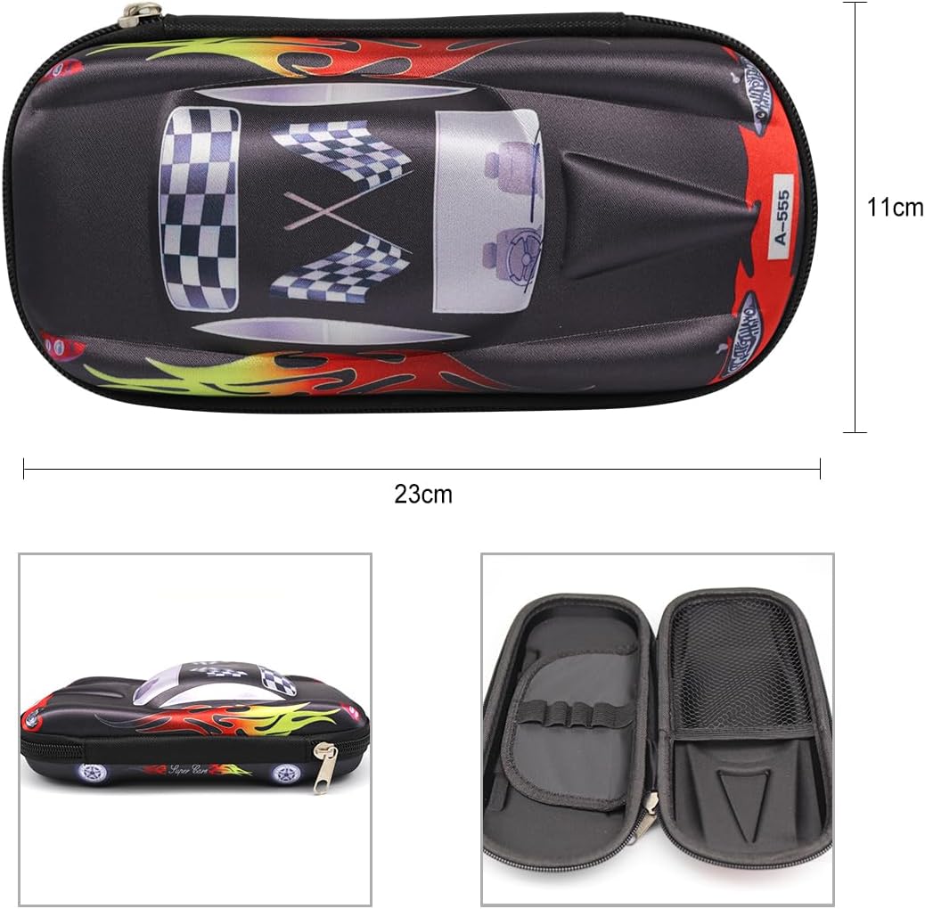 Trousse à crayons voiture de course grande capacité pour enfants – Image 2