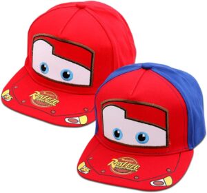 Lot de 2 casquettes Cars ajustables en coton pour enfants