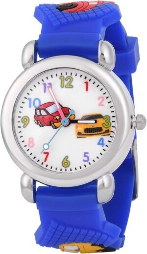 Montre enfant Cars Voiture Bleue à quartz avec bracelet silicone