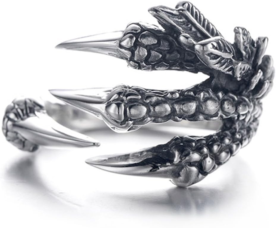 Bague ouverte Alondra Dragon à griffes pour homme