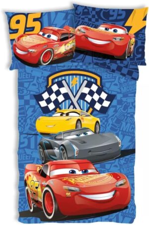 Parure de lit Disney Cars Flash McQueen en 100 % coton