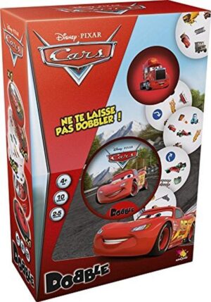 Dobble Cars avec Flash McQueen, jeu de cartes 2 à 5 joueurs