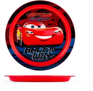 Assiette plate Cars Lulabi en polypropylène rouge 20,5 cm