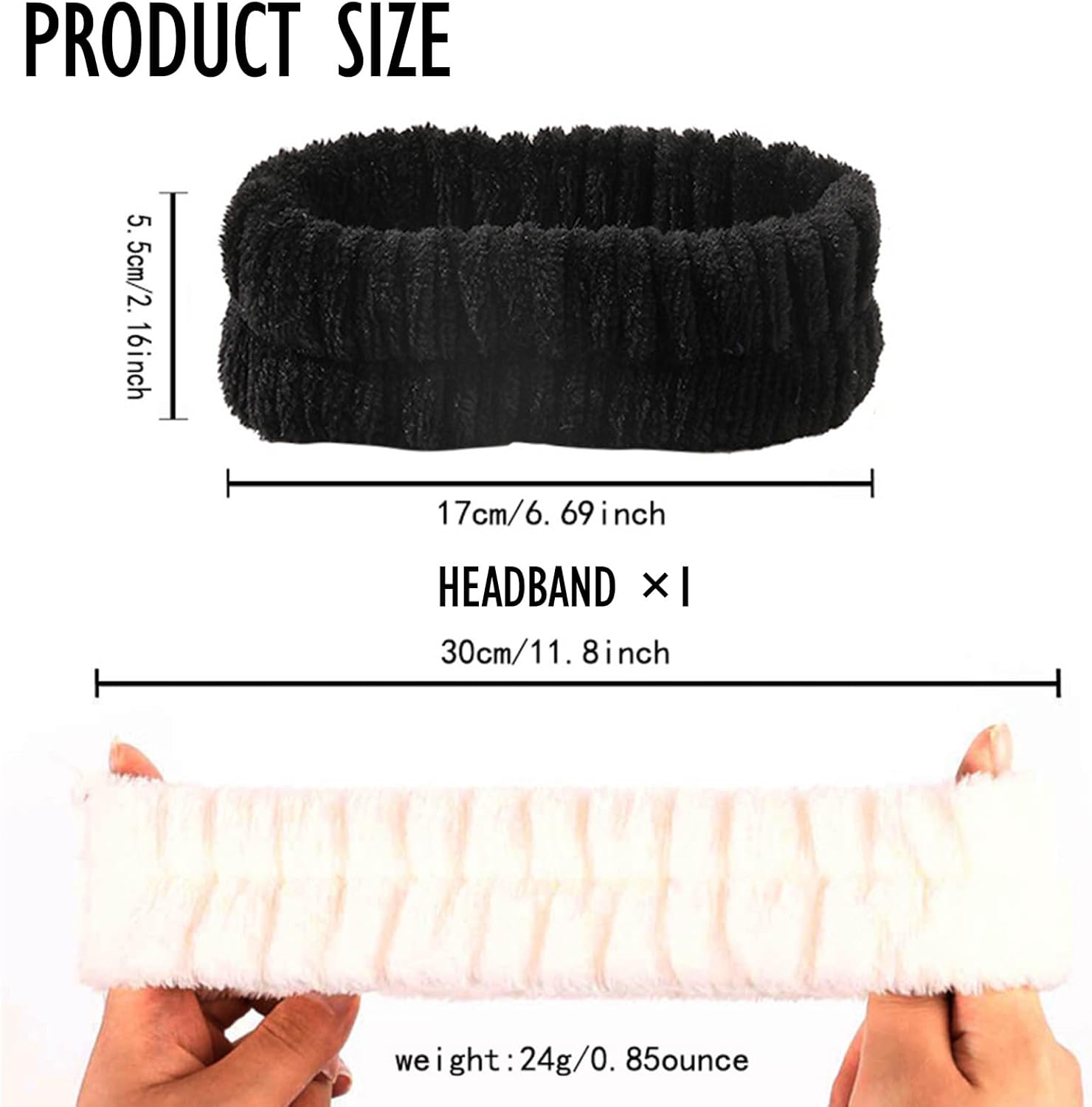 Bandeau de maquillage Cars en flanelle noire – Image 2