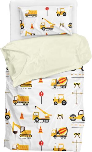 Housse de couette Cars Truck en microfibre avec taie 40x60
