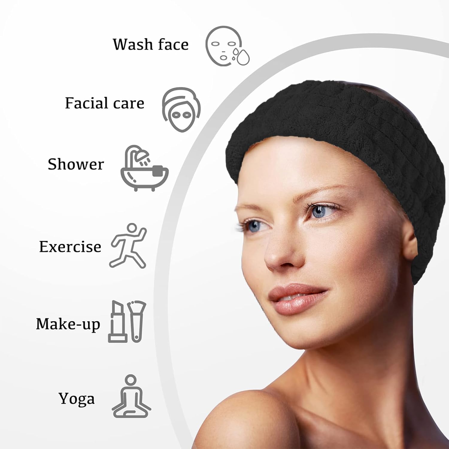 Bandeau de maquillage Cars en flanelle noire – Image 7