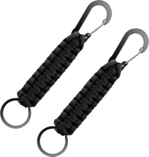 Porte-clés Cars tressés en paracorde avec clip pour sac, lot de 2