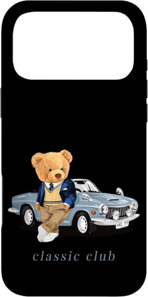 Coque Cars Teddy Bear graphique voiture pour iPhone 17 Pro Max