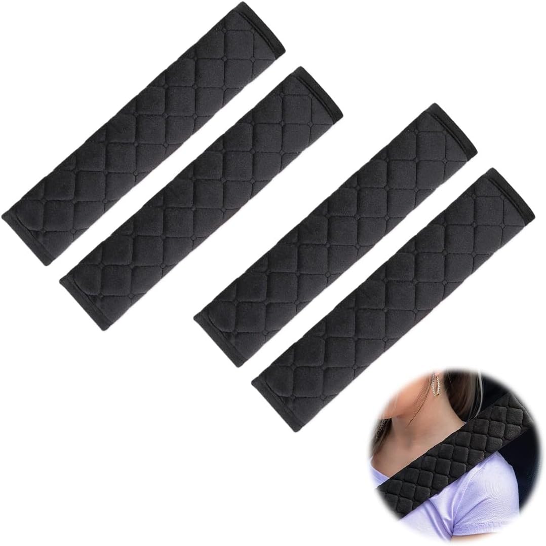 Protège-ceintures noires en microfibre, lot de 4, 27 cm