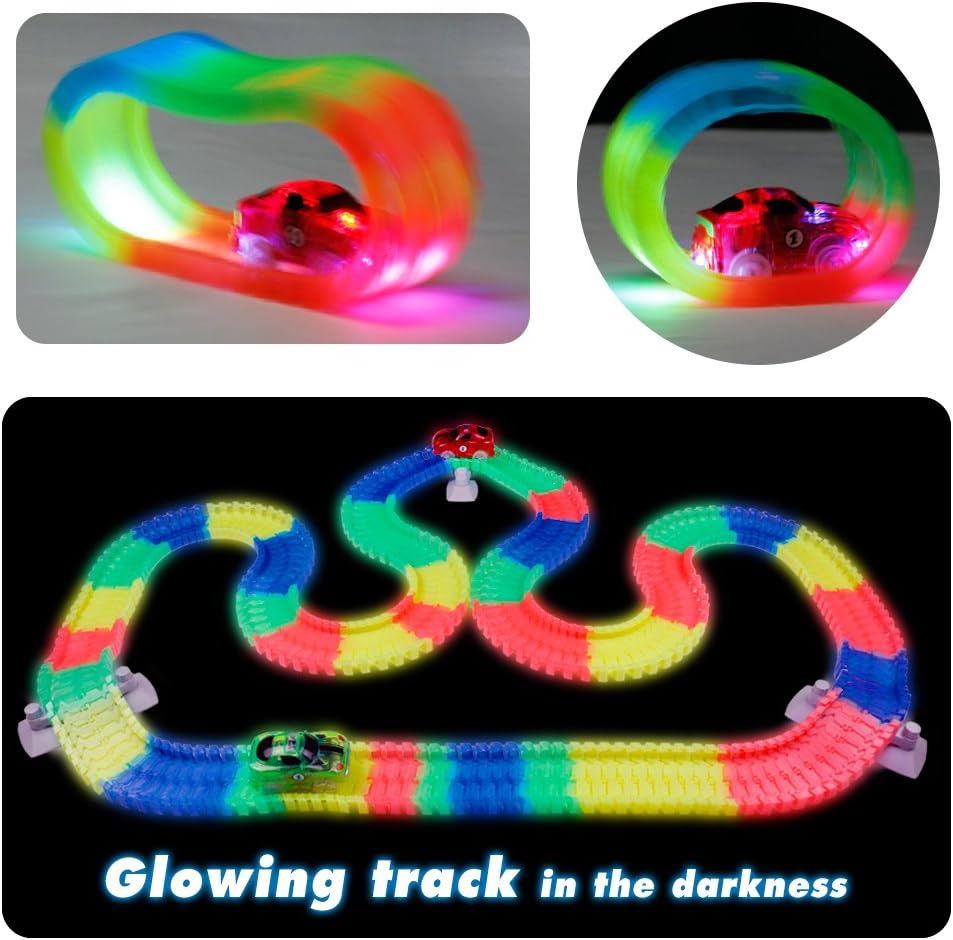 Circuit Cars flexible 240 pièces avec 2 voitures LED – Image 4