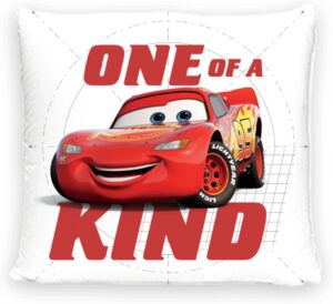 Coussin Disney Pixar Cars 2 avec fermeture éclair et rembourrage 40 x 40 cm