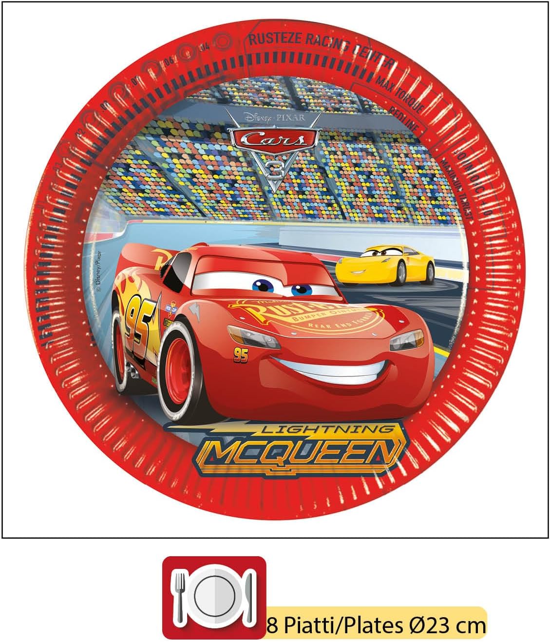 Kit de table rouge Disney Cars 3 pour 8 personnes – Image 5