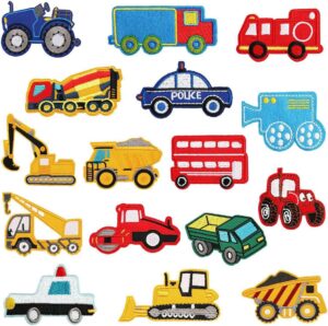 Écussons thermocollants Cars pour enfants, lot de 16