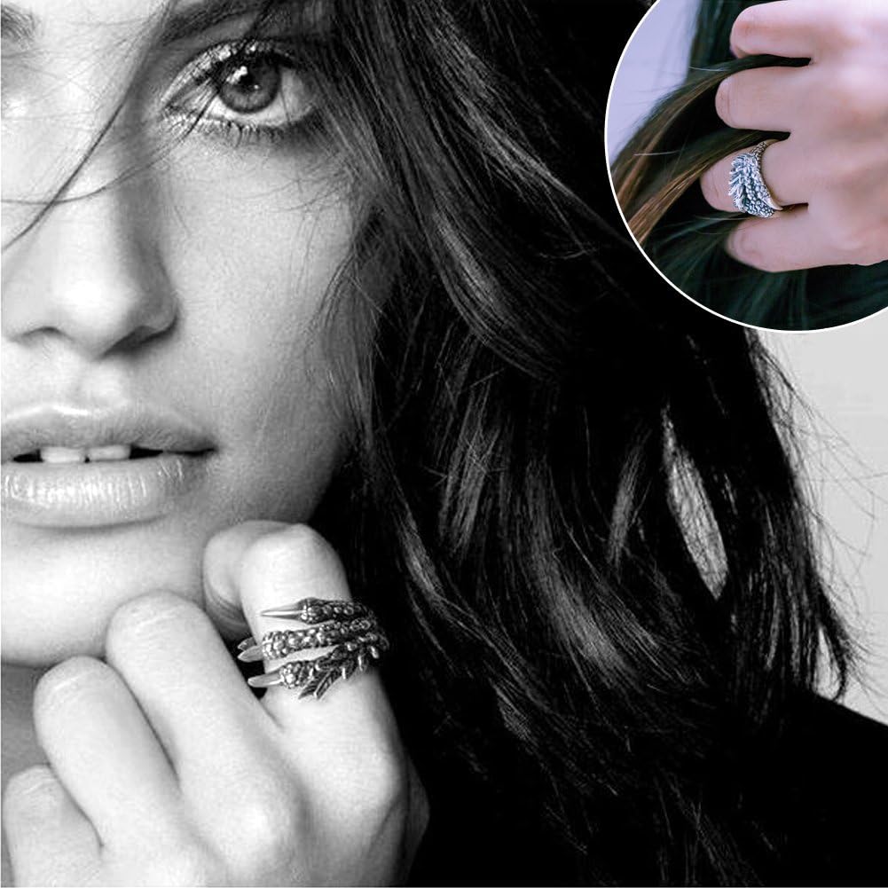 Bague ouverte Alondra Dragon à griffes pour homme – Image 2