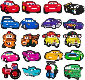 Pendentifs Cars pour chaussures, lot de 20 décorations à clipser