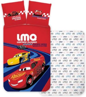 Parure Disney Cars Flash McQueen rouge réversible en 100% coton